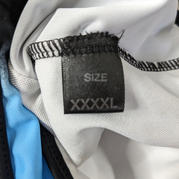 Xuanfei Women's One piece swimsuit size 4XL gradient print ruffles hem Q-1 - Picture 4 of 10